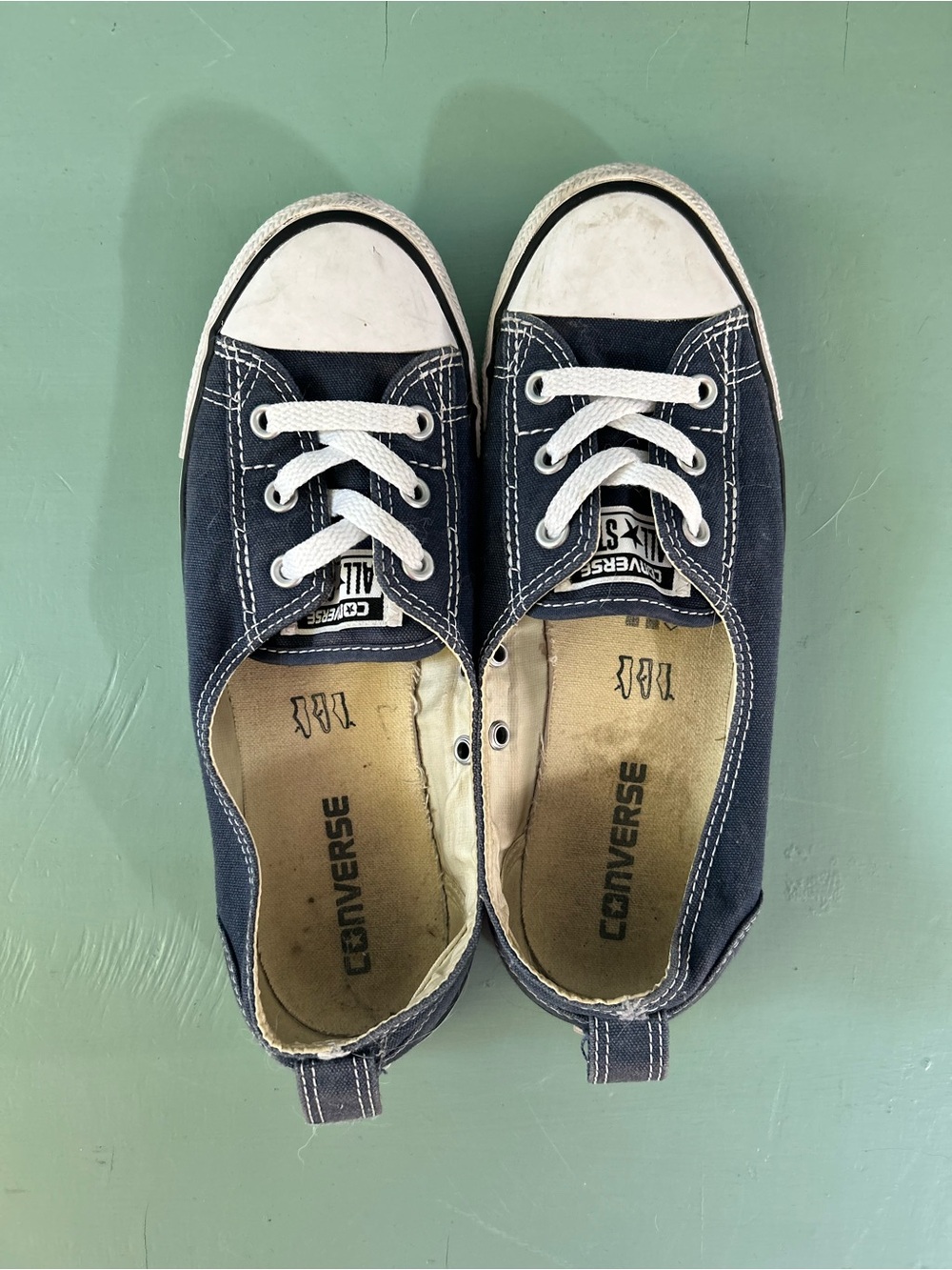 Converse Kids Navy and White Low-Top Canvas Sneakers